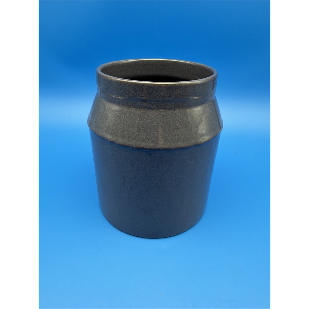 Home Essentials Primitive Gray Utensil Crock 7.25"x 6" EUC